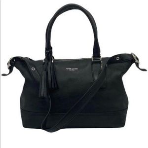 Coach— black leather molly satchel